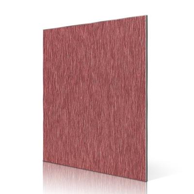 AL52-B Red Brushed aluminium composite panel acp