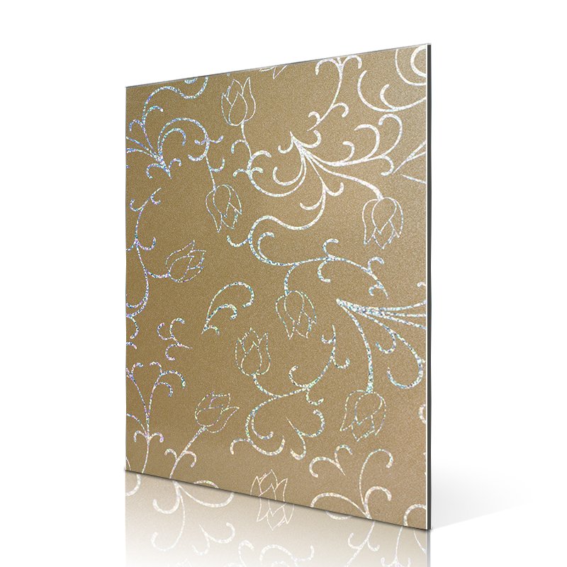 SF2829-ALBPM Laser Metallic Small Lotus acp panel design