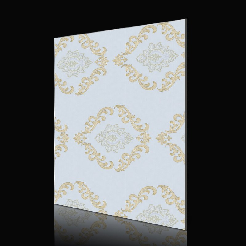 SAA249G196-AB Golden Wall Paper Flower acp wall cladding