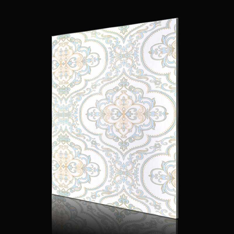 SAA250f01-ABS Matte Blue European Style Flower acp wall cladding designs